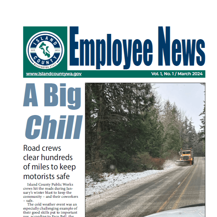 Cover image of Island County Employee News newsletter for March 2024