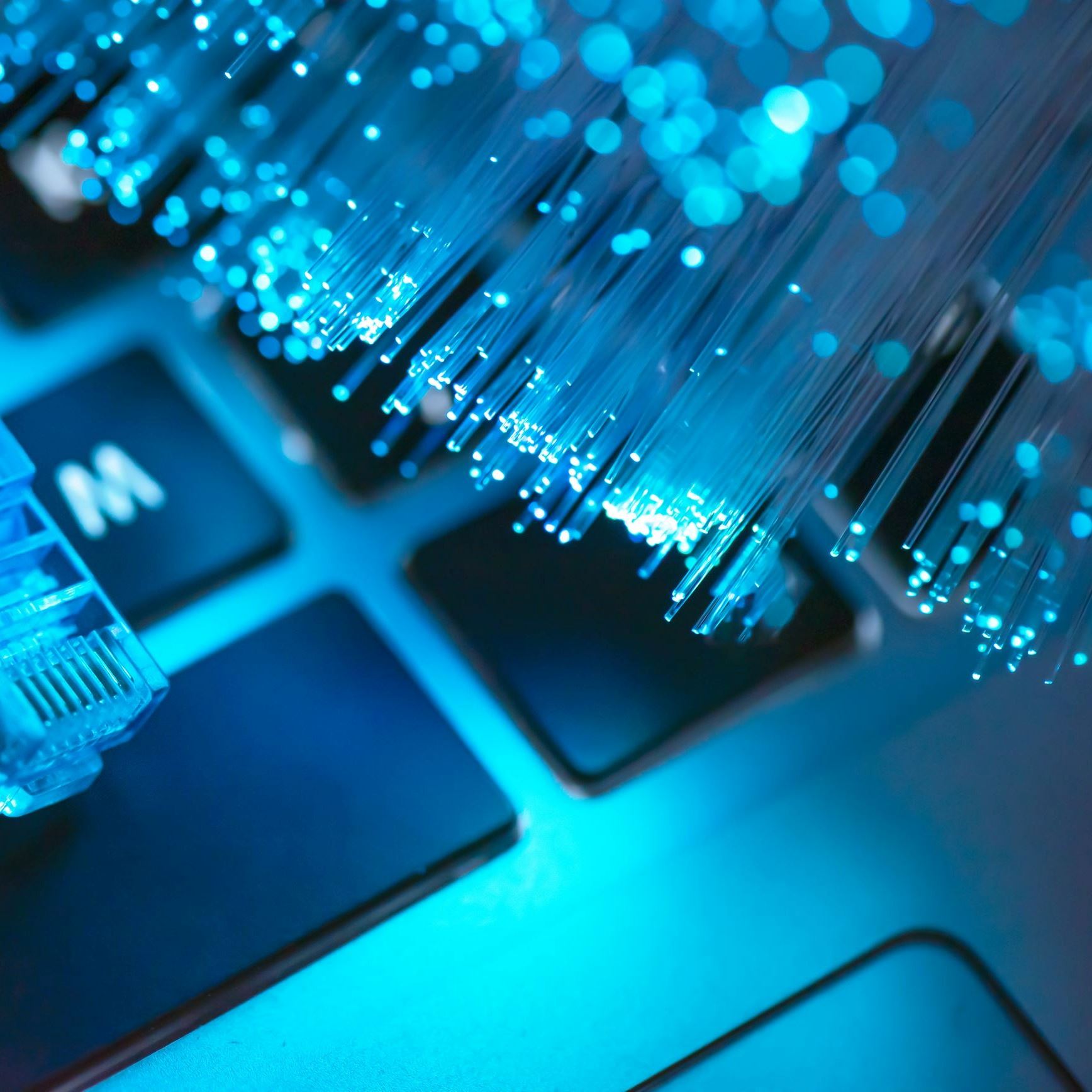 Image of fiber optic wires for Internet