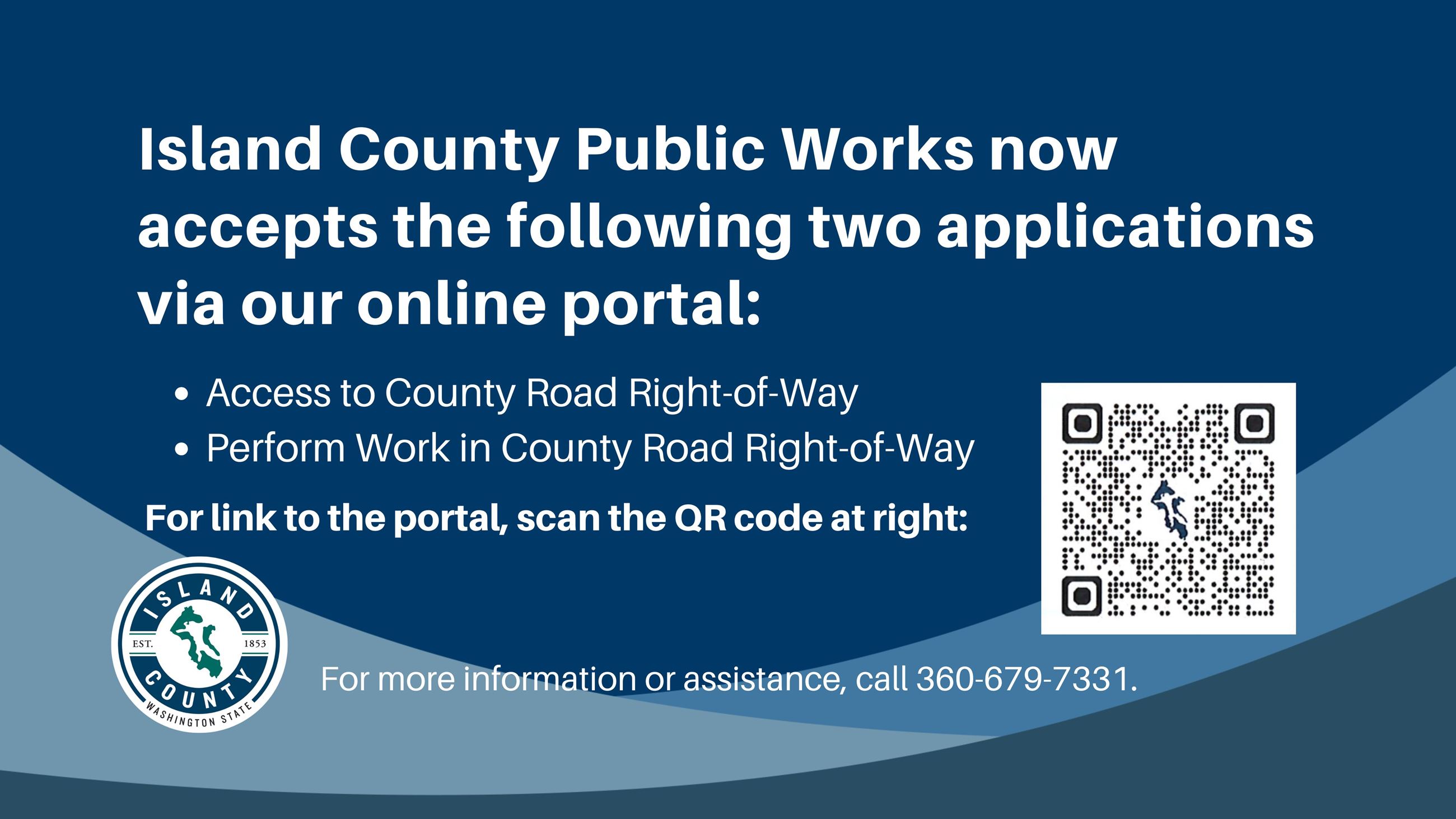 Island County PublicWorks now accepting select applications online